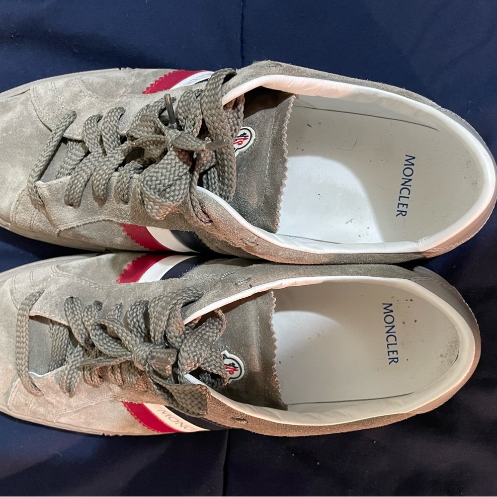 Moncler New Monaco Tricolour Band Suede Cupsole Sneaker - Picture 3 of 6